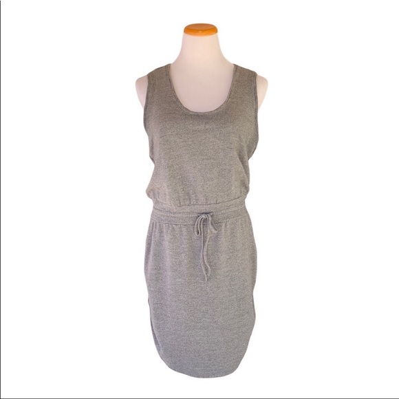 Dresses & Skirts - Zella soft cotton sweater rouched side draw waist tank dress